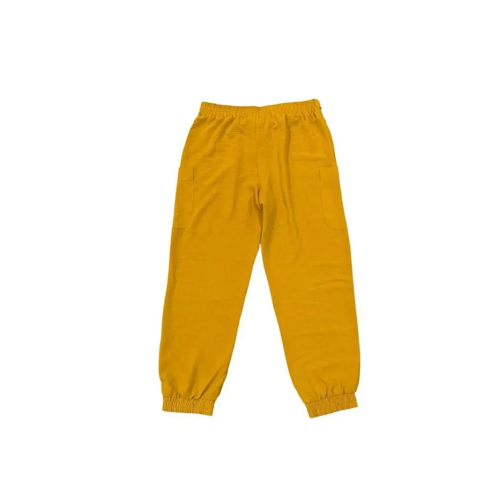 NYCC Womens Pull On Ankle Joggers Golden Yellow Medium - Picture 6 of 6